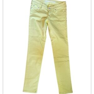 Hermosa super skinny yellow jeans size 5